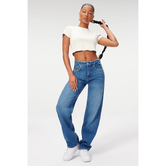 NWT Good American GOOD ’90s RELAXED JEANS - Picture 2 of 5